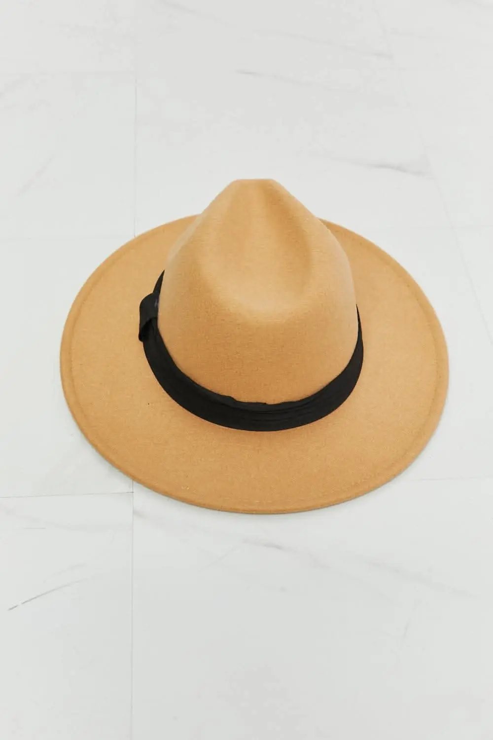 Fame fedora hat - dark tan, adjustable - Love Salve